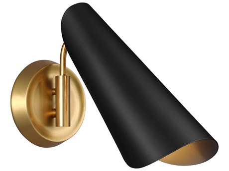 Visual Comfort Studio Tresa 1-Light Midnight Black Burnished Brass Wall Sconce