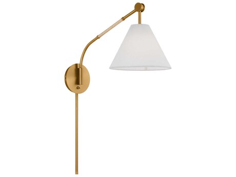Visual Comfort Studio Remy 1-Light Burnished Brass Swing Wall Sconce