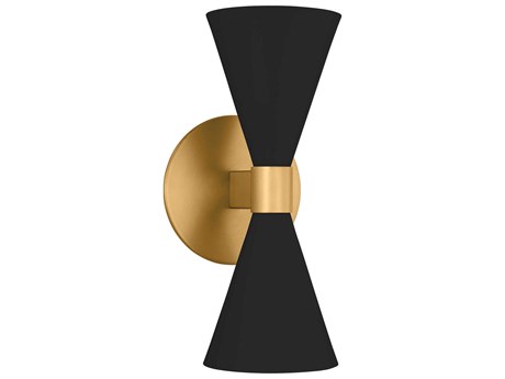 Visual Comfort Studio Albertine 2-Light Midnight Black Brass Wall Sconce
