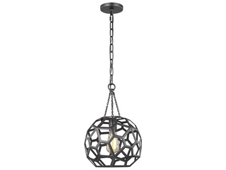 Visual Comfort Studio Feccetta 1-Light Midnight Black Geometric Mini Pendant