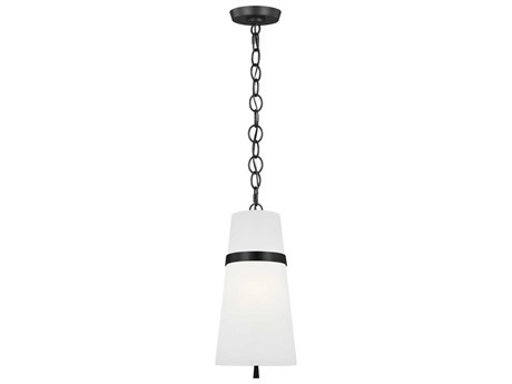 Visual Comfort Studio Cordtlandt 1-Light Aged Iron Black Mini Pendant