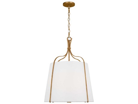 Visual Comfort Studio Leander 3-Light Antique Gild Gold Lantern Pendant