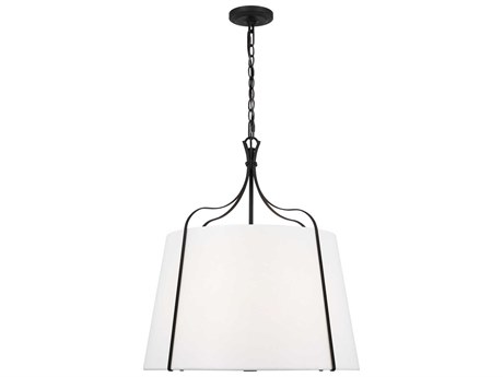 Visual Comfort Studio Leander 4-Light Smith Steel Black Lantern Pendant