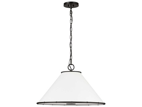 Visual Comfort Studio Aldric 2-Light Aged Iron Black Pendant