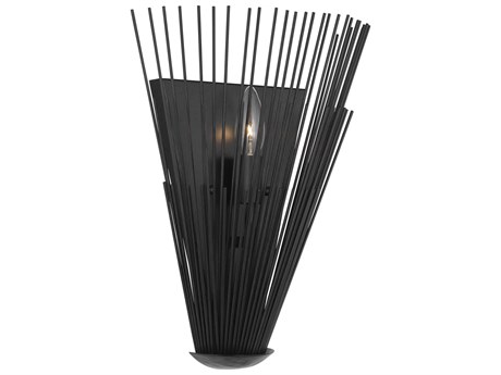 Visual Comfort Studio Helios 3-Light Aged Iron Black Wall Sconce