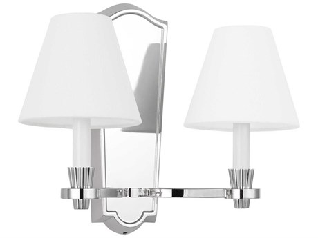 Visual Comfort Studio Paisley 2-Light Polished Nickel Vanity Light