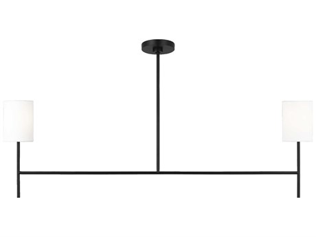 Visual Comfort Studio Key 2-Light Midnight Black Linear Island Pendant