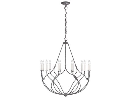 Visual Comfort Studio Richmond 12-Light Weathered Galvanized Gray Chandelier