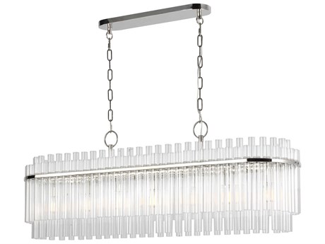 Visual Comfort Studio Beckett 7-Light Polished Nickel Island Pendant