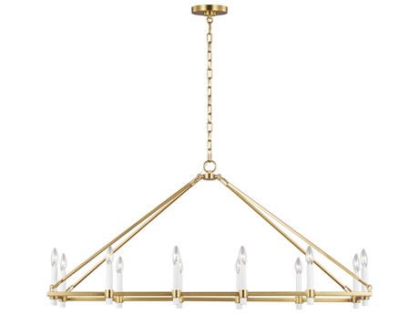 Visual Comfort Studio Marston 12-Light Burnished Brass Island Pendant