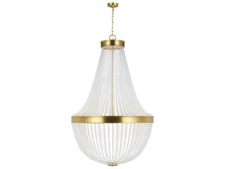 Visual Comfort Studio Summerhill 12-Light Burnished Brass Empire Chandelier