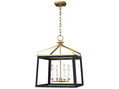 Visual Comfort Studio Carlow 4-Light Midnight Black Lantern Chandelier