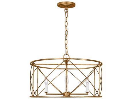 Visual Comfort Studio Beatrix 4-Light Antique Gild Gold Candelabra Chandelier
