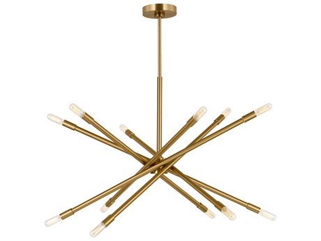 Visual Comfort Studio Eastyn 12-Light Burnished Brass Sputnik Chandelier