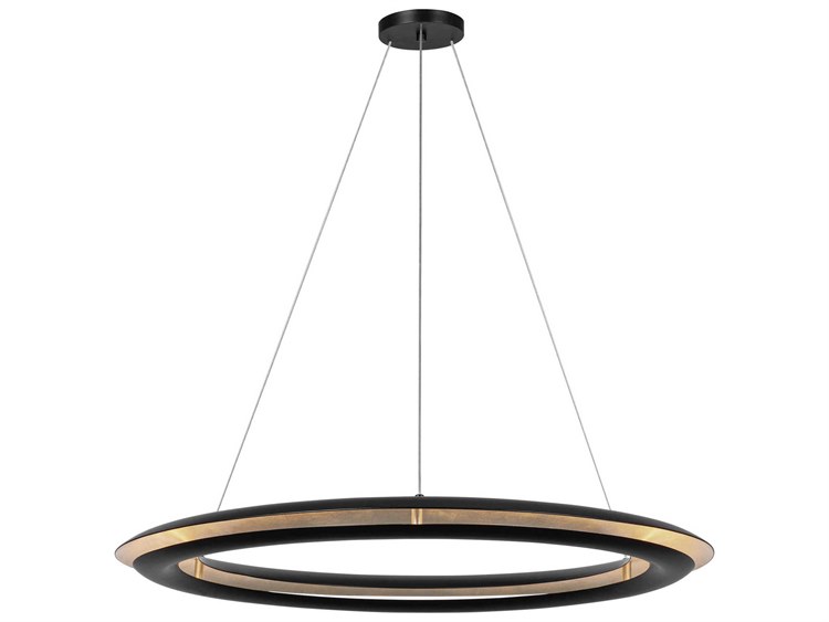 Photos - Chandelier / Lamp Wide Visual Comfort Studio Cielo 1-Light Midnight Black Round Pendant CC1801MBK 