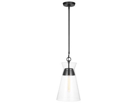 Visual Comfort Studio Atlantic 1-Light Aged Iron Black Mini Pendant