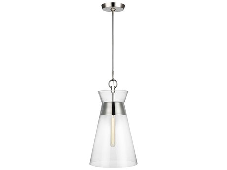 Visual Comfort Studio Atlantic 1-Light Polished Nickel Mini Pendant