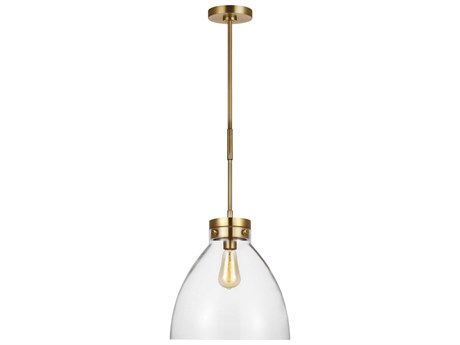 Visual Comfort Studio Garrett 1-Light Burnished Brass Dome Pendant