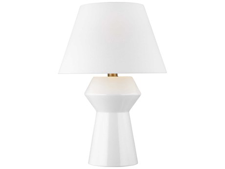 Visual Comfort Studio Abaco Arctic White Linen Fabric Buffet Lamp