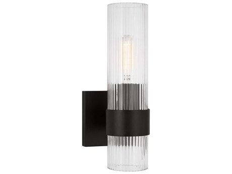 Visual Comfort Studio Geneva 1-Light Aged Iron Black Wall Sconce