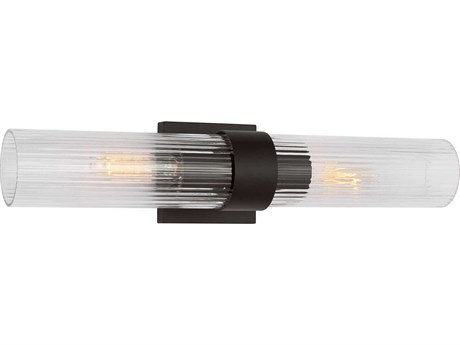 Visual Comfort Studio Geneva 2-Light Aged Iron Black Vanity Light