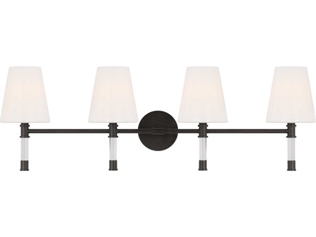 Visual Comfort Studio Hanover 3-Light Aged Iron Black Vanity Light