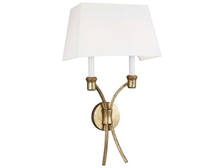 Visual Comfort Studio Westerly 2-Light Antique Gild Gold Traditional Wall Sconce
