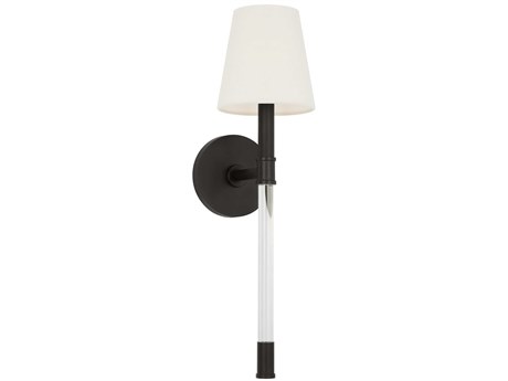 Visual Comfort Studio Hanover 1-Light Aged Iron Black Wall Sconce