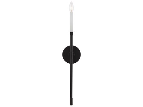 Visual Comfort Studio Bayview 1-Light Aged Iron Black Wall Sconce