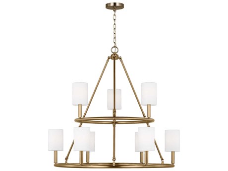 Visual Comfort Studio Egmont 9-Light Satin Brass Chandelier