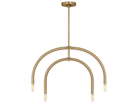 Visual Comfort Studio Hadden 4-Light Satin Brass Chandelier