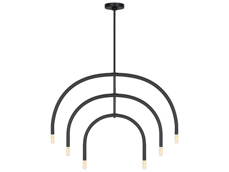 Visual Comfort Studio Hadden 6-Light Midnight Black Chandelier