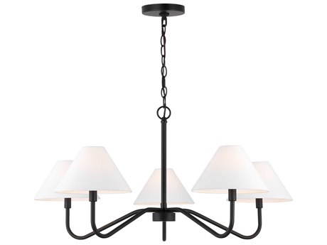 Visual Comfort Studio Eldon 5-Light Midnight Black Empire Chandelier