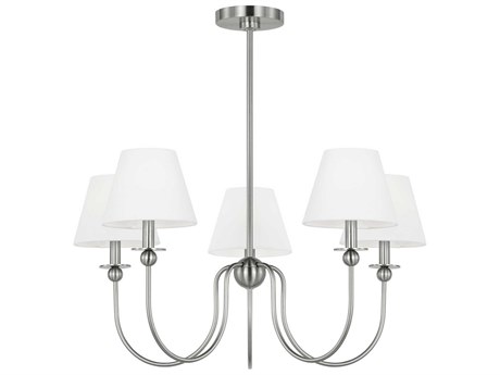 Visual Comfort Studio Elsay 5-Light Brushed Nickel Chandelier