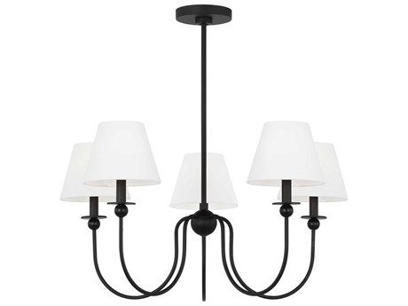 Visual Comfort Studio Elsay 5-Light Midnight Black Chandelier