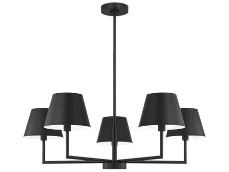 Visual Comfort Studio Ender 5-Light Midnight Black Chandelier