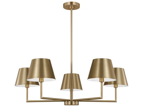 Visual Comfort Studio Ender 5-Light Satin Brass Chandelier