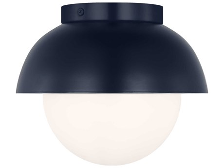 Visual Comfort Studio Hyde 1-Light Navy Blue Globe Flush Mount