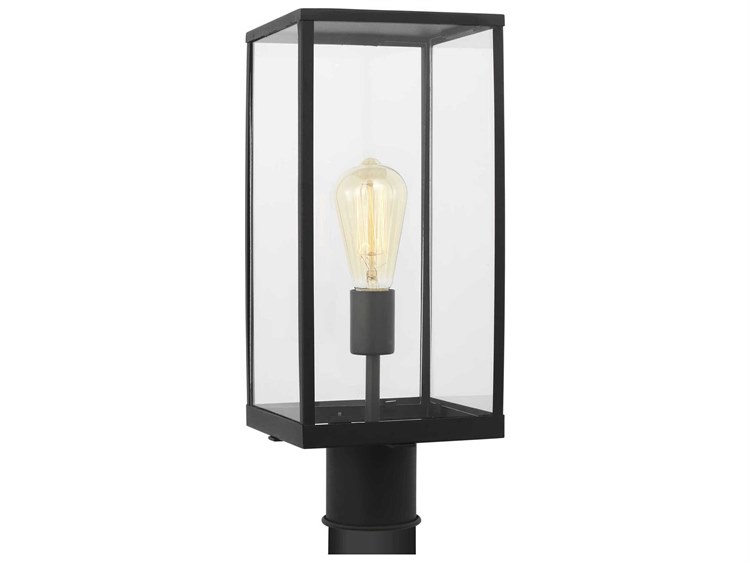 Visual Comfort Studio Howell 1-Light Outdoor Post Light Textured Black