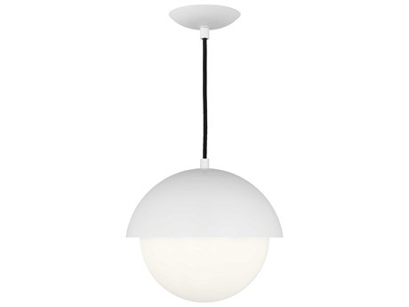 Visual Comfort Studio Hyde 1-Light Matte White Globe Mini Pendant