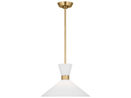 Visual Comfort Studio Belcarra 1-Light Satin Brass Pendant