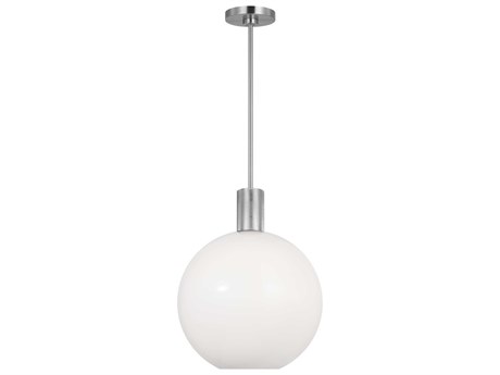Visual Comfort Studio Colewood 1-Light Brushed Nickel Globe Pendant