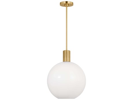 Visual Comfort Studio Colewood 1-Light Satin Brass Globe Pendant