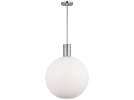 Visual Comfort Studio Colewood 1-Light Brushed Nickel Globe Pendant