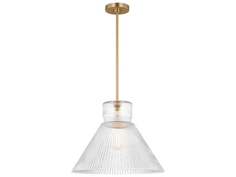 Visual Comfort Studio Liouet 1-Light Satin Brass Pendant
