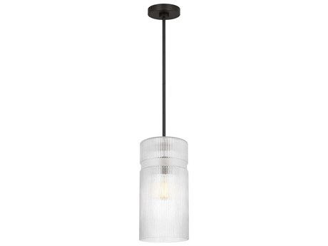Visual Comfort Studio Liouet 1-Light Midnight Black Cylinder Mini Pendant