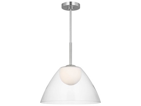 Visual Comfort Studio Suma 1-Light Brushed Nickel Dome Pendant