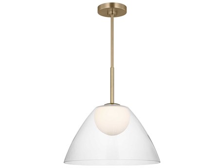 Visual Comfort Studio Suma 1-Light Satin Brass Dome Pendant