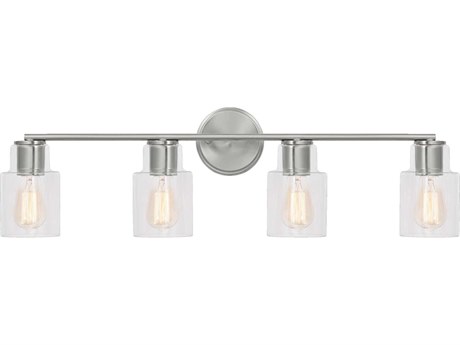 Visual Comfort Studio Sayward 4-Light Brushed Steel Vanity Light
