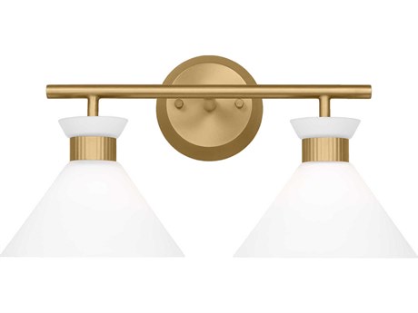 Visual Comfort Studio Belcarra 2-Light Satin Brass Vanity Light